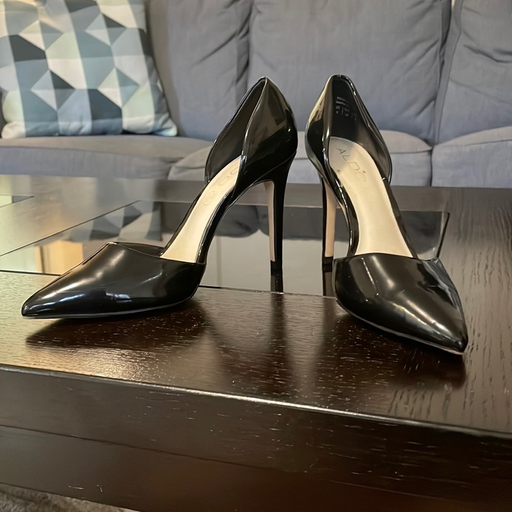 Aldo Black Pointed Toe Pumps